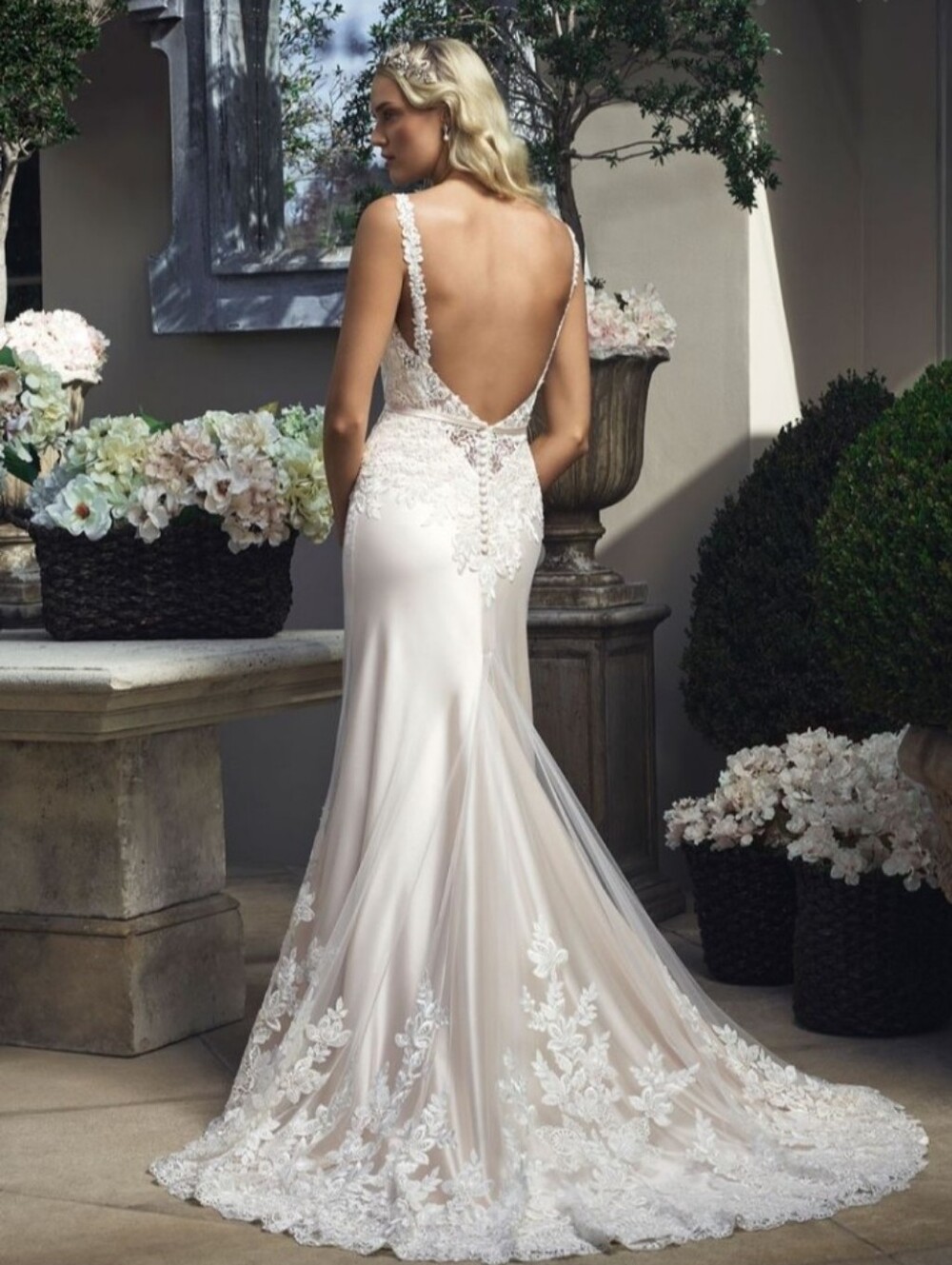 Casablanca 2210 Lace mermaid Wedding Dress W Veil